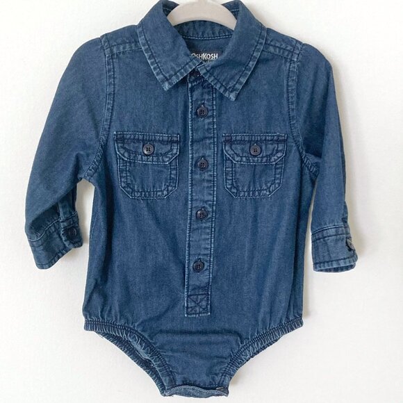 Oshkosh B'gosh BabyBodysuits - Long Sleeve Denim - set of 2 - Picture 3 of 8